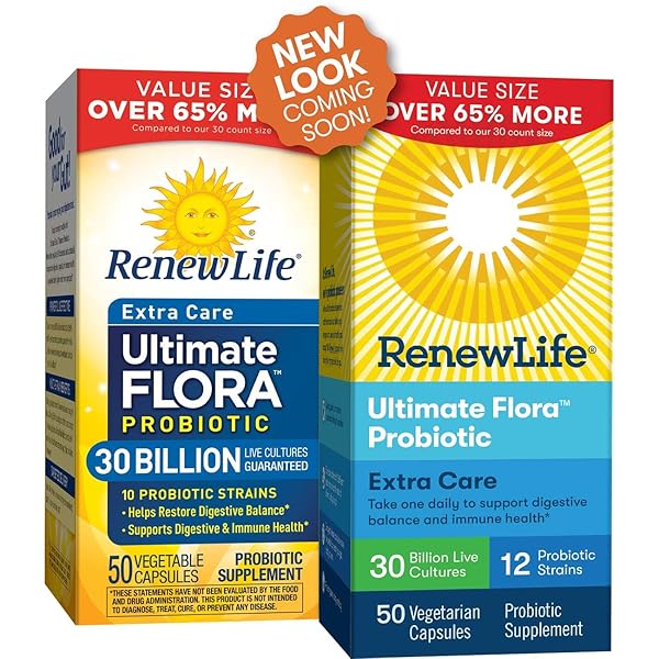 RENEW LIFE EXTRA CARE ULTIMATE FLORA PROBIOTIC SUPPLEMENT, 30 BILLION, 50 VEGETARIAN CAPSULES