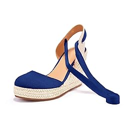Ermonn Womens Espadrilles Wedge Sandals Platform