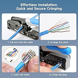 Cable Matters 50-Pack Cat6A RJ45 Shielded Modular