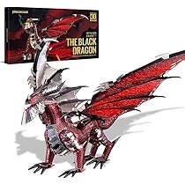 Piececool 3D Metal Model Kits-Black Dragon King, DIY 3D Puzzles