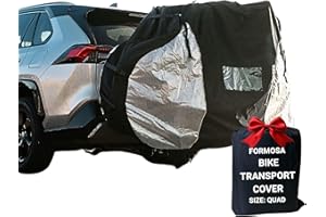 Formosa Covers Stronger Zipper Travel Bike Cover for Transport on Rack - Bicycle Protection for Rear Hitch Transport - Heavy Duty E-Bike Enclosure - Pick CORRECT Size (Single, Dual, Quad)
