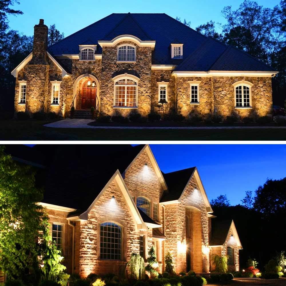 ZUCKEO 5W LED Landscape Lights 12V 24V Garden Lights Waterproof Warm White Walls Trees Flags Outdoor Landscape Spotlights with Stakes (8 Pack) : Garden & Outdoor