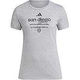 Adidas Womens San Diego Fc Vintage World Pre-Game Short Sleeve T-Shirt