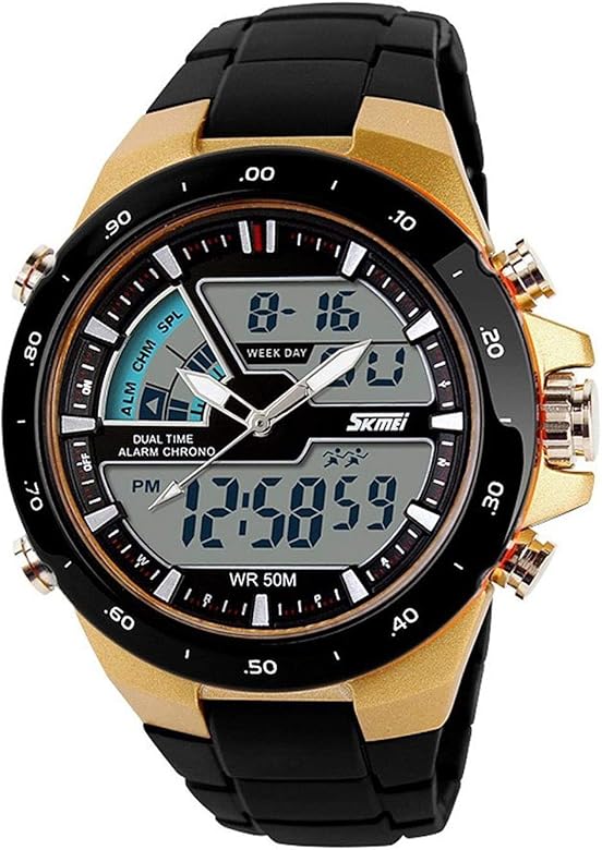men's analog watch with backlight