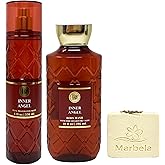 Bath & Body Works Inner Angel Fragrance Mist and Body Wash Duo Set with a Creamy Rose Bar Soap - Full Size
