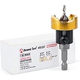 Amana Tool 55227 Carbide Tipped 82 Degree Countersink Set with Adjustable Drill Bit Depth Stop and No-Thrust Ball Bearing 3/8 Dia x 1/8 Drill Dia x 1/4 Inch Quick Release Hex Shank