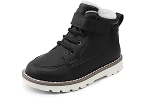 HOMEHOT Boys Fashion Boots High Top Sneakers Faux Leather (toddller/littile kids)