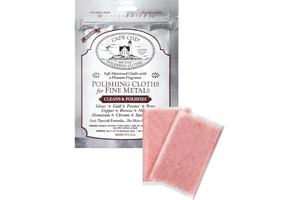 Cape Cod Polish Co Metal Polishing Cloths Foil Pouch 0.53oz, Stainless Steel