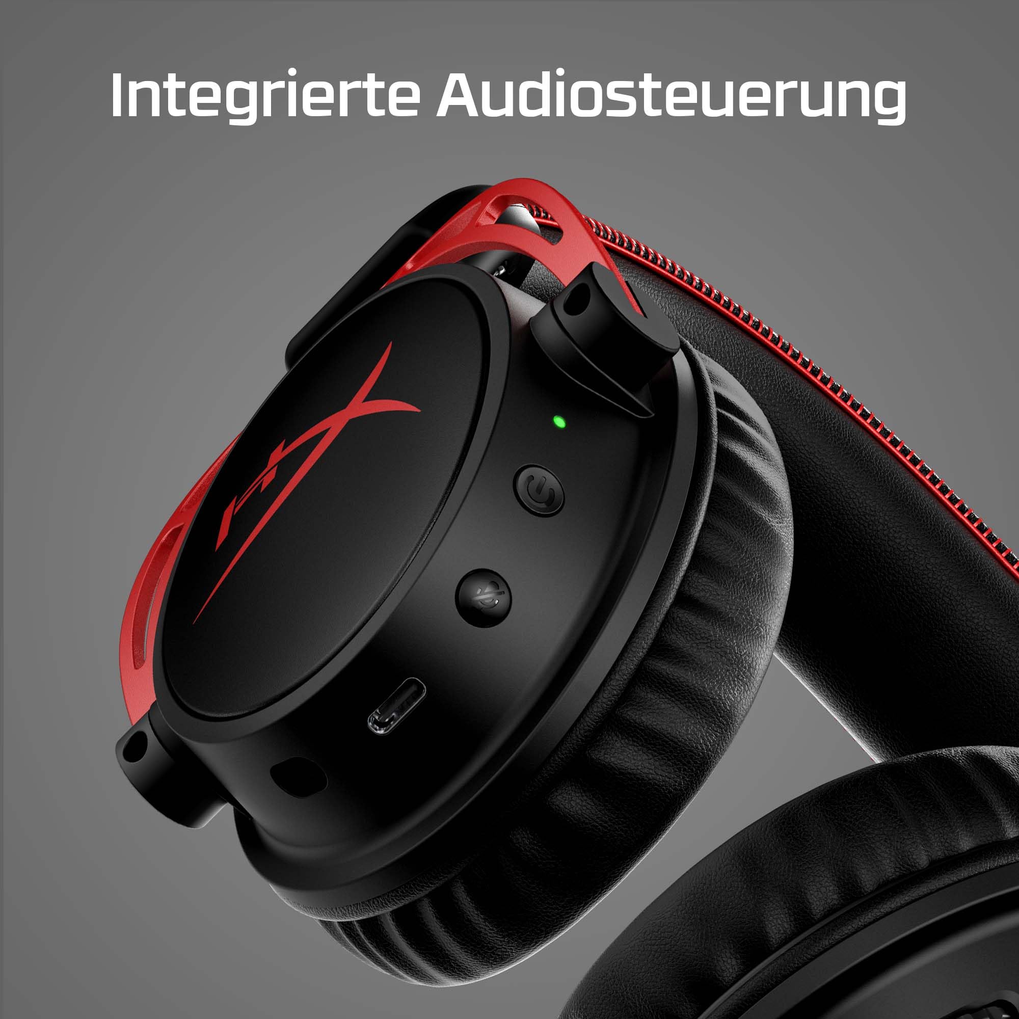 HyperX Cloud Alpha Wireless Gaming-Headset , 300h Akkulaufzeit, DTS Headphone mit 3D Audio, Dual Chamber Treiber, 2,4 GHz kabellos, Abnehmbares Mikrofon mit Geräuschunterdrückung, Schwarz-Rot 6
