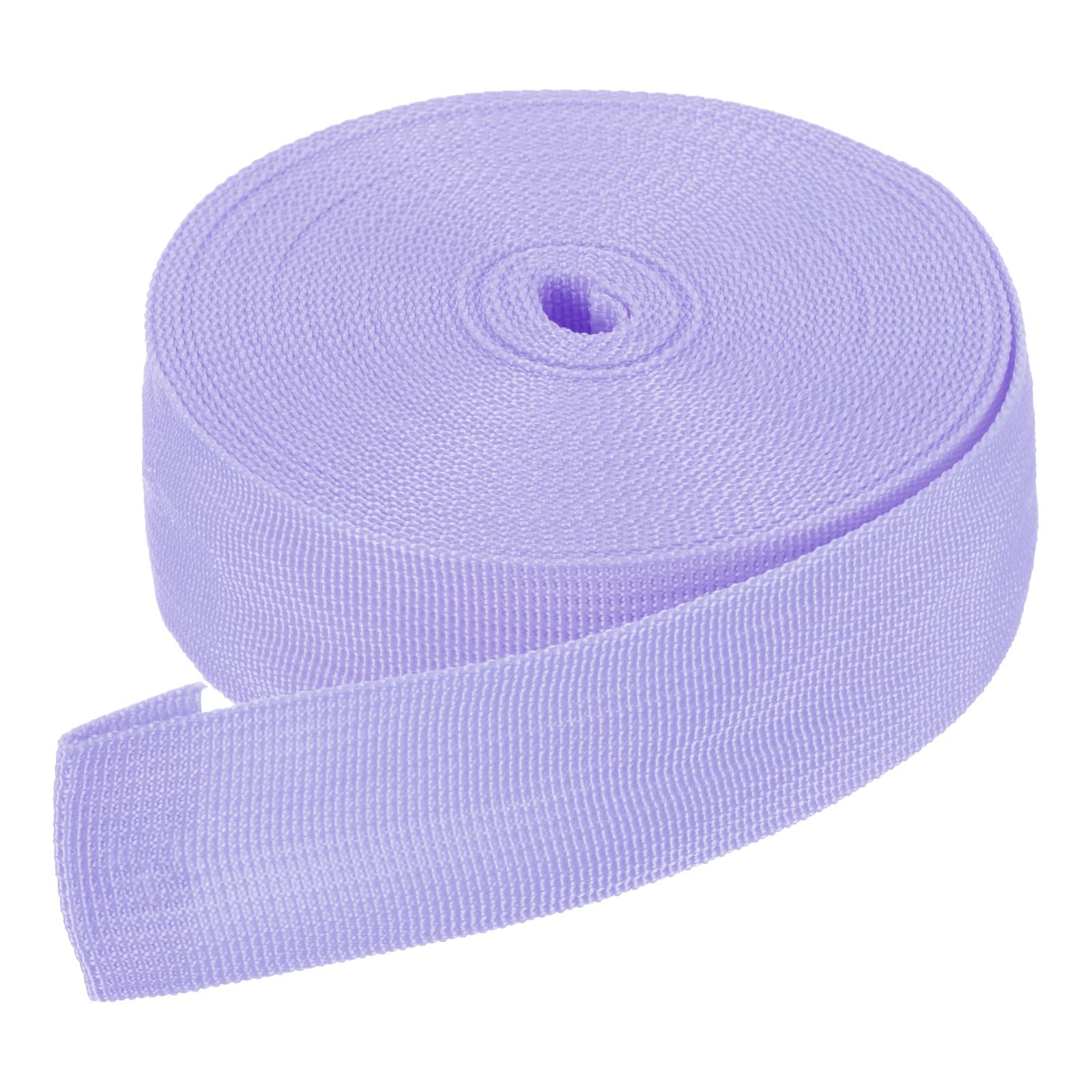 DMiotech 10 Yard x 1 1/2 Inch Width Nylon Webbing Strap Poly Flat Webbing Strapping for DIY Craft Backpack Strapping, Sewing, Outdoor Gear Repair, Light Purple