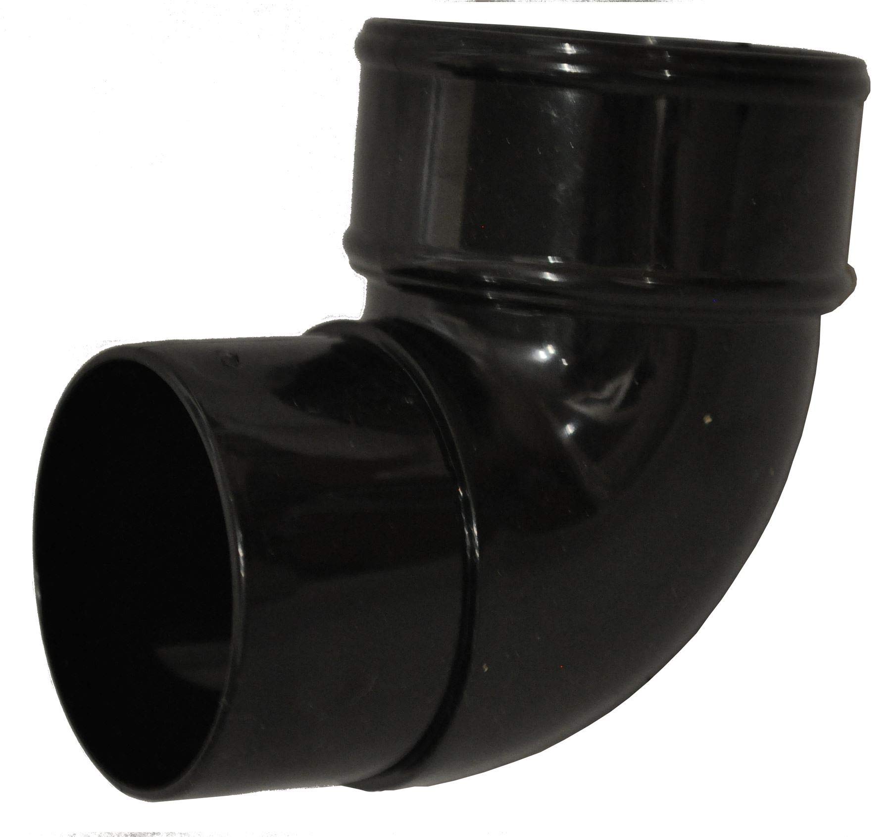 Round Downpipe Bend - Black - Pack of 5
