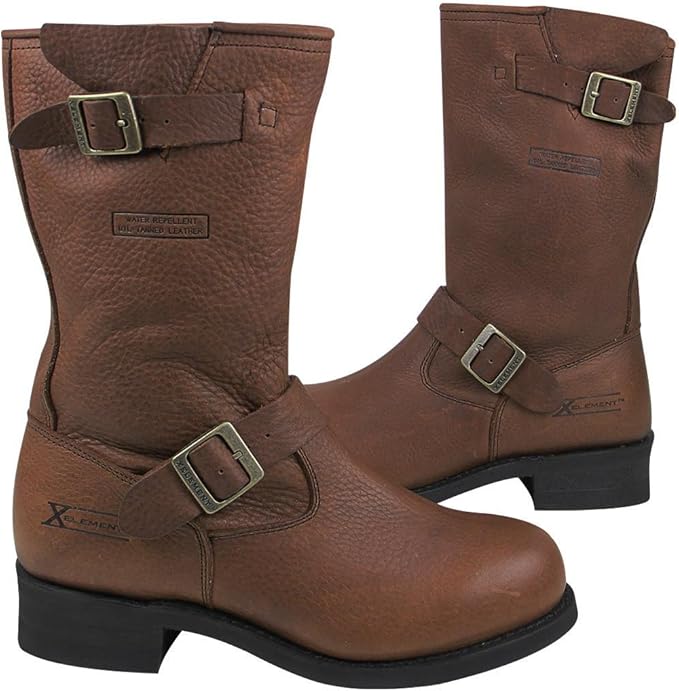 Xelement Mens Brown Engineer Advanced Motorcycle Boots 9 1/2 Automotive