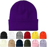 PFFY Beanie for Men Women Unisex Knit Cuffed Plain Winter Beanies Hats Skull Cap
