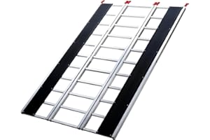 VEVOR Snowmobile Loading Ramp 85" x 54" Aluminum Foldable Ramps, 1500 LBS Capacity Loading Ramps for Motorcycle/Dirt Bike/Trailer/ATV/UTV/Garden Tractor/Lawn Mower