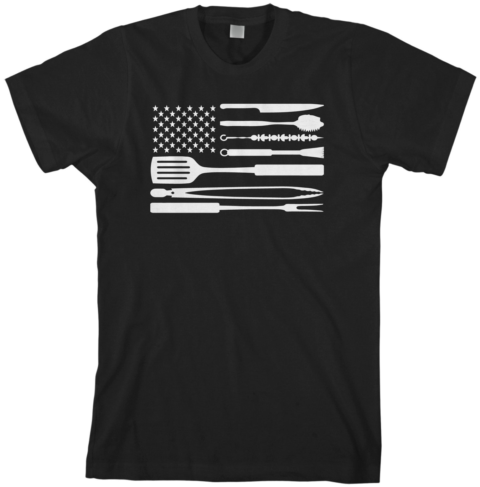 Men's Barbecue Tools American Flag T-Shirt