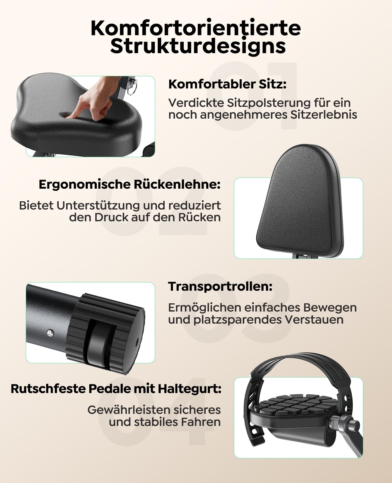 Neu Toputure Heimtrainer Fahrrad Klappbar mit App, 5-in-1 Ergometer mit Hand-Bein-Zugseilen, 16 Magnetwiderstand, Indoor Hometrainer bis 140 KG, Ultraleise 9