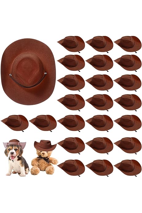 Brown Cowboy Hat 30 Pieces Mini Western Cowboy Hat Cowgirl Hat