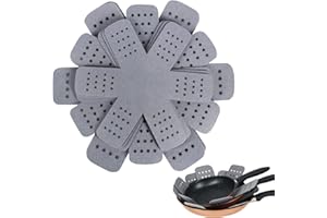 BYKITCHEN Pan Protectors with Stars, Larger & Thicker Pan Separators Protectors, Set of 9 and 3 Different Sizes, Pot Protectors for Stacking and Protecting Your Cookware