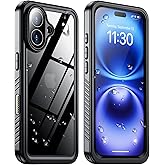 2025 New Designed for iPhone 16 Case Waterproof, [Built-in Screen Protector & Glass Camera Protector][Full Body Shockproof][IP68 Underwater][Dustproof][Dropproof] Phone Case for iPhone 16 6.1"