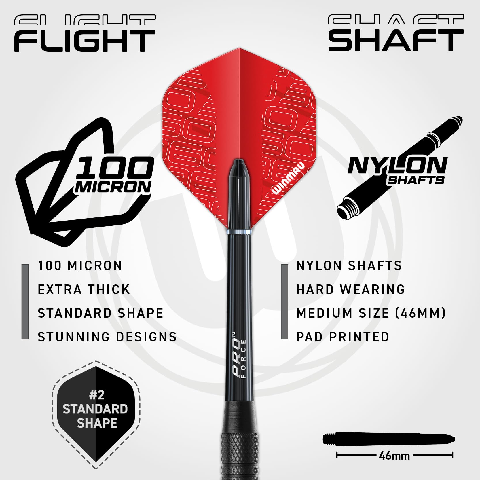 WINMAU Blade 360 Triple Core Carbon Dartscheiben Set – Professionelle Winmau Dartscheibe Steeldart aus Sisal mit Zwei 19 g Darts, schwarzen und roten Flights, Checkout Karte und Zubehör 5