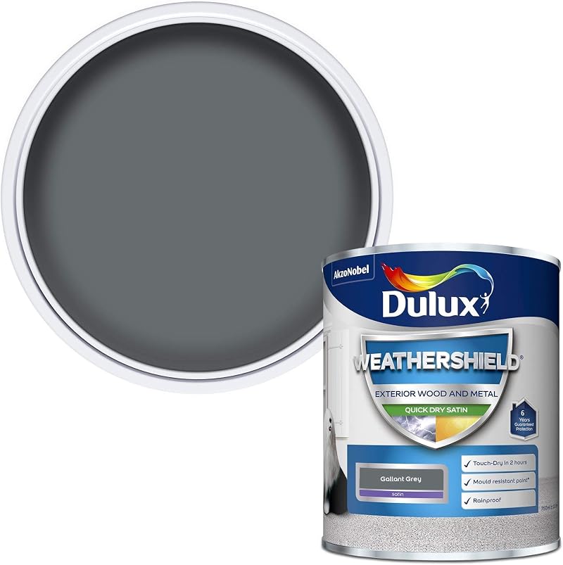 Dulux Weather Shield Quick Dry Satin Paint 750 ml Gallant Grey