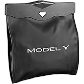 Motrobe Tesla Model Y Juniper Trash Can 2020-2026 Garbage Bag Garbage Bin [Strong Magnetic Buckle] Waterproof with LED Light Faux Leather Model Y Interior Accessories 2.5 Gallons
