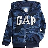 GAP Baby Boys' Playtime Favorites Logo Full Zip Hoodie Hooded Sweatshirt