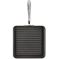 All-Clad pan E7954064 HA1 Hard Anodized Nonstick Dishwaher Safe PFOA Free Square Grill Cookware, 11-Inch, Black
