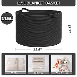 INDRESSME 115L Extra Large Black Blanket