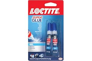 Loctite Super Glue Gel, Clear, 0.07 fl oz Tube, 2 Pack - Superglue for Plastic, Wood, Metal, Crafts & Repair, Cyanoacrylate Adhesive Instant Glue, Quick Dry