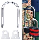 Otoolling 1 Set 2 Lock Gate Padlock Lock System Include U Bolt and Links for School Districts Federal Government Utility Companies and More(Padlocks Not Included)