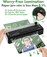BAYGE A4 Laminator Machine 70s Fast Warm-up Built-in Cutter 360mm/min view 6