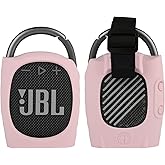 TXEsign Silicone Case Compatible with JBL Clip 4 - Portable Mini Speaker Stand Up Protective Carrying Case Cover for JBL Clip 4 (Pink)