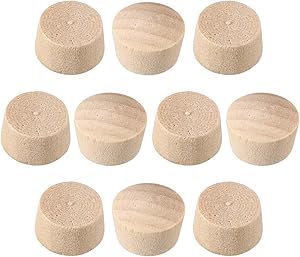 uxcell Wood Button Top Plugs 1/2 Inch Cherry Hardwood Furniture Plugs 9/25 Inch Height 50 Pcs