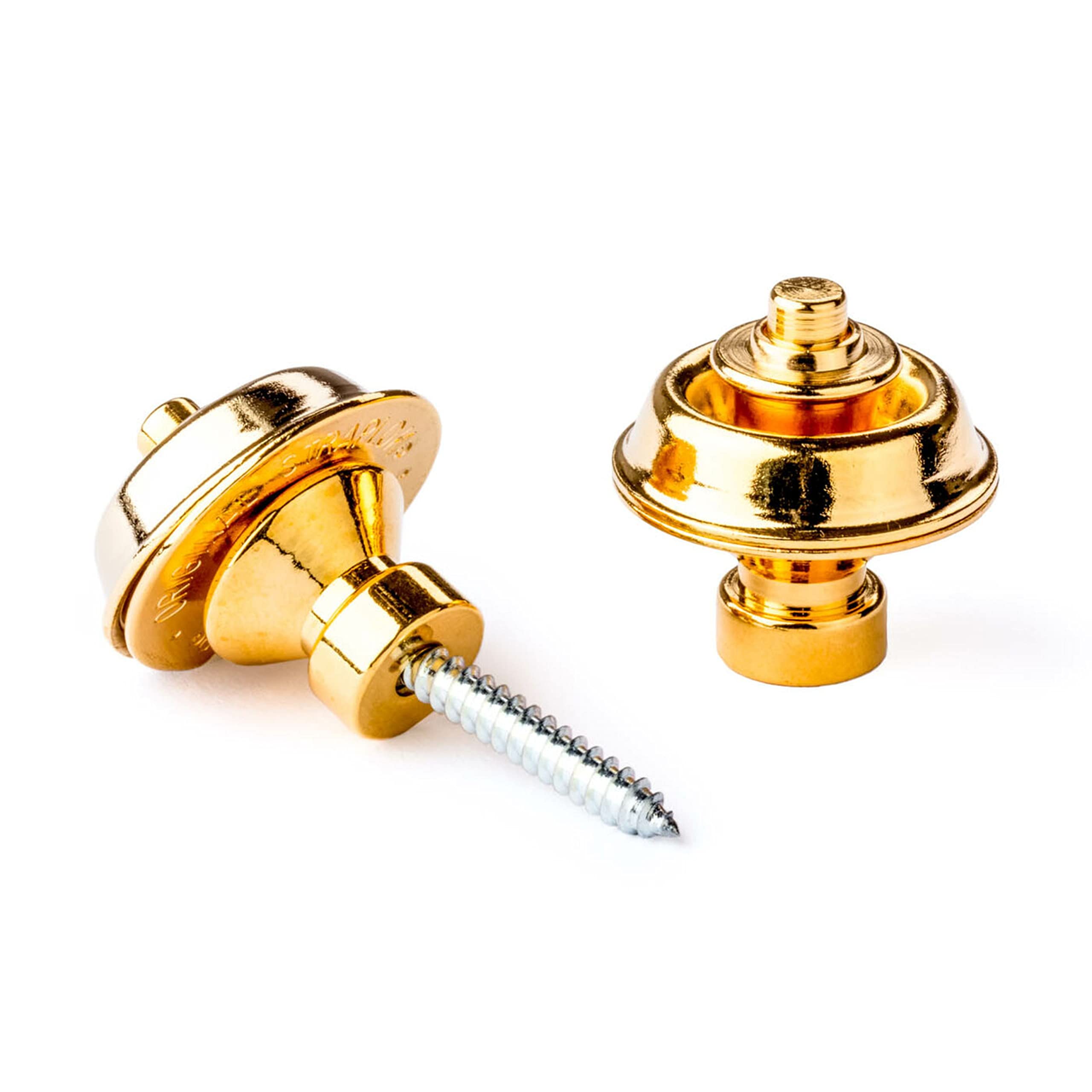 Jim Dunlop Straplock Traditional Set - Gold — image 1