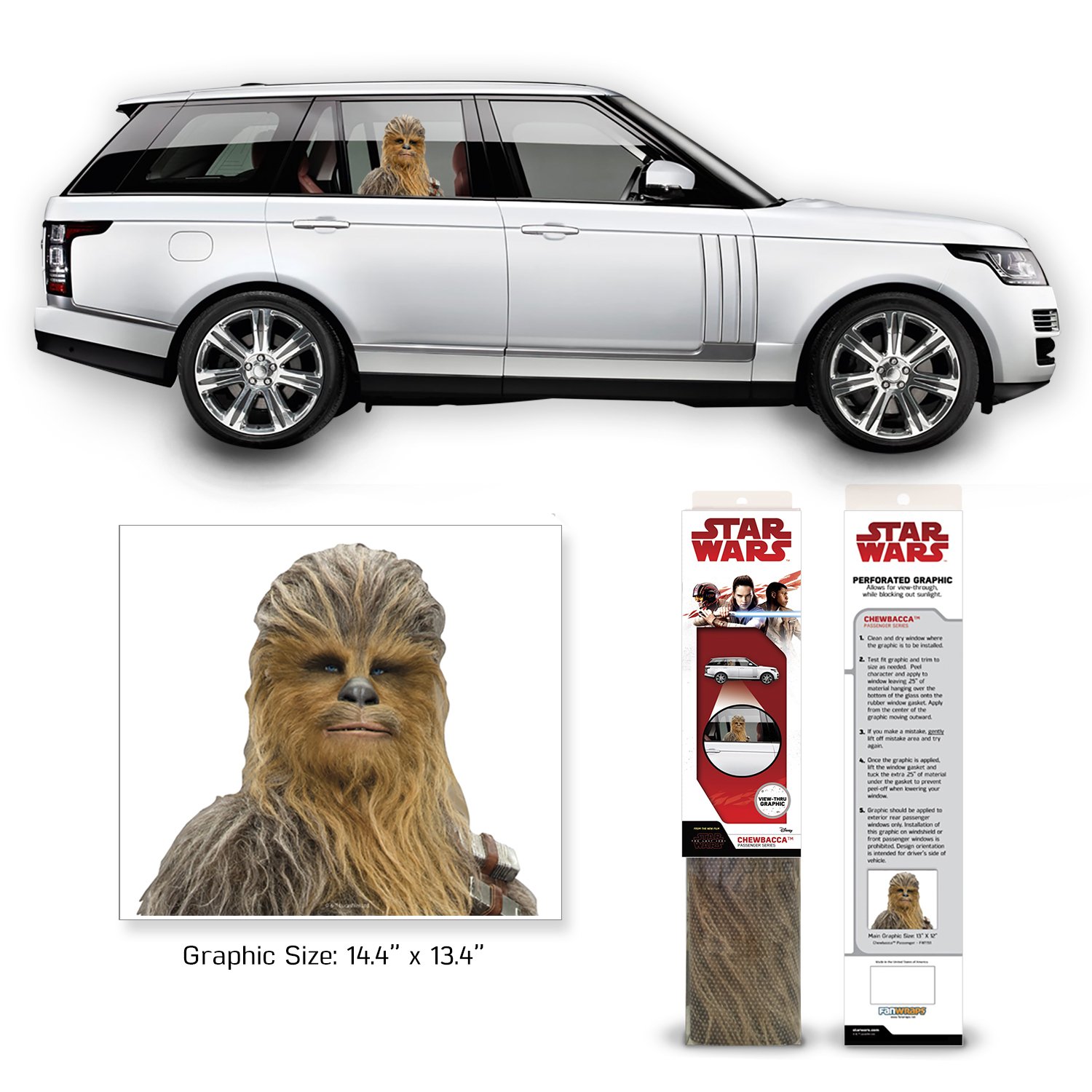 chewbacca car decal