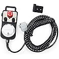 CNCTOPBAOS CNC 5 Axis MPG Pendant Handwheel,with 15-Pin Connector Emergency Stop,5V 100PPR Hanging Manual Pulse Generator Plug and Play for DDCSV4.1,DDCS EXPERT,DDCS-Expert,CNC Router Machine