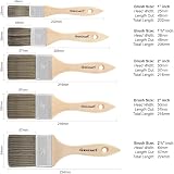 Genixart Double Thick Chip Paint Brush Set 5 Pcs Wood Handles view 5