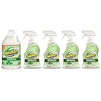 OdoBan Odor Eliminator and Laundry Refresher 1 Gallon Concentrate and 27oz Spray 4-Pack, Eucalyptus Scent, Gallon