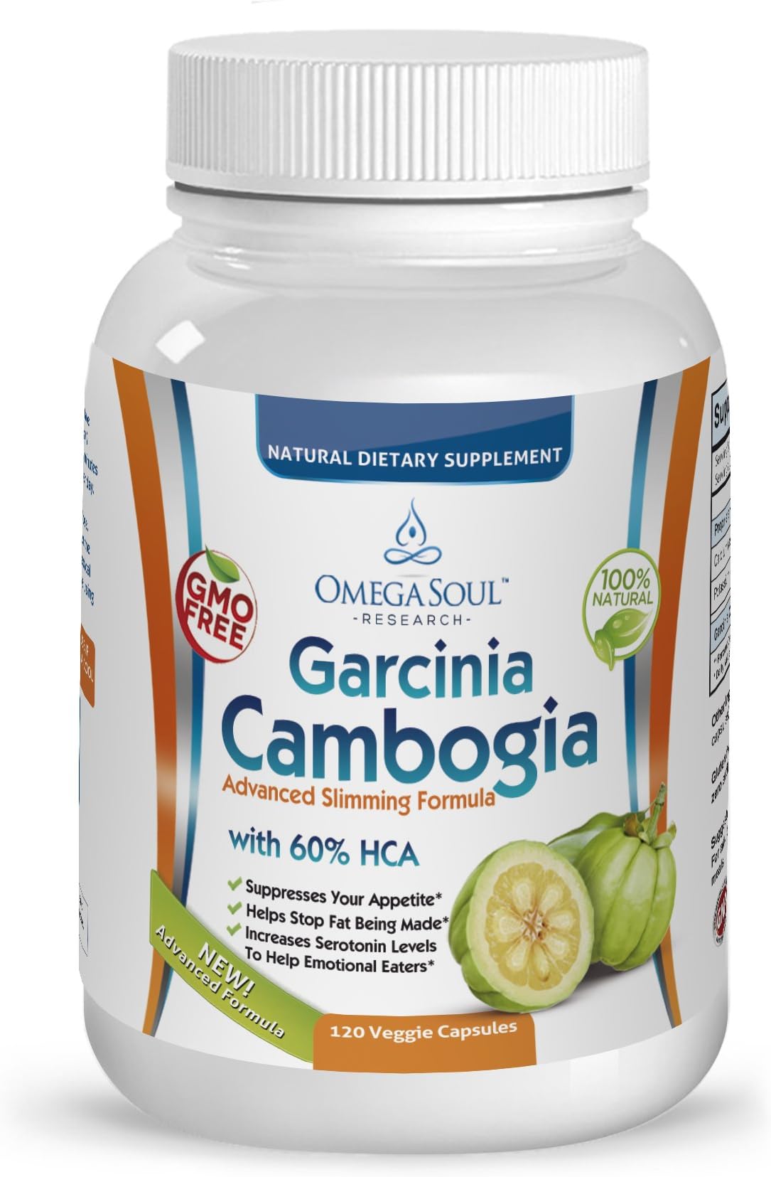 Omega Soul Pure Garcinia Cambogia Extract 800mg/capsule 120 Count