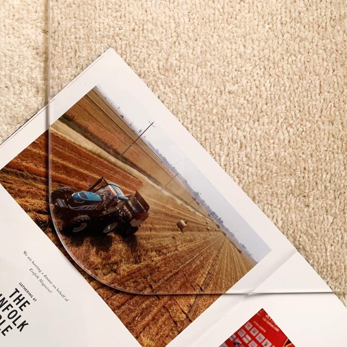 [UpgradedVersion] Crystal Clear 1/5" Thick 47" x 40" Heavy Duty Hard Chair Mat, Can be Used on Carpet or Hard Floor : Office Products