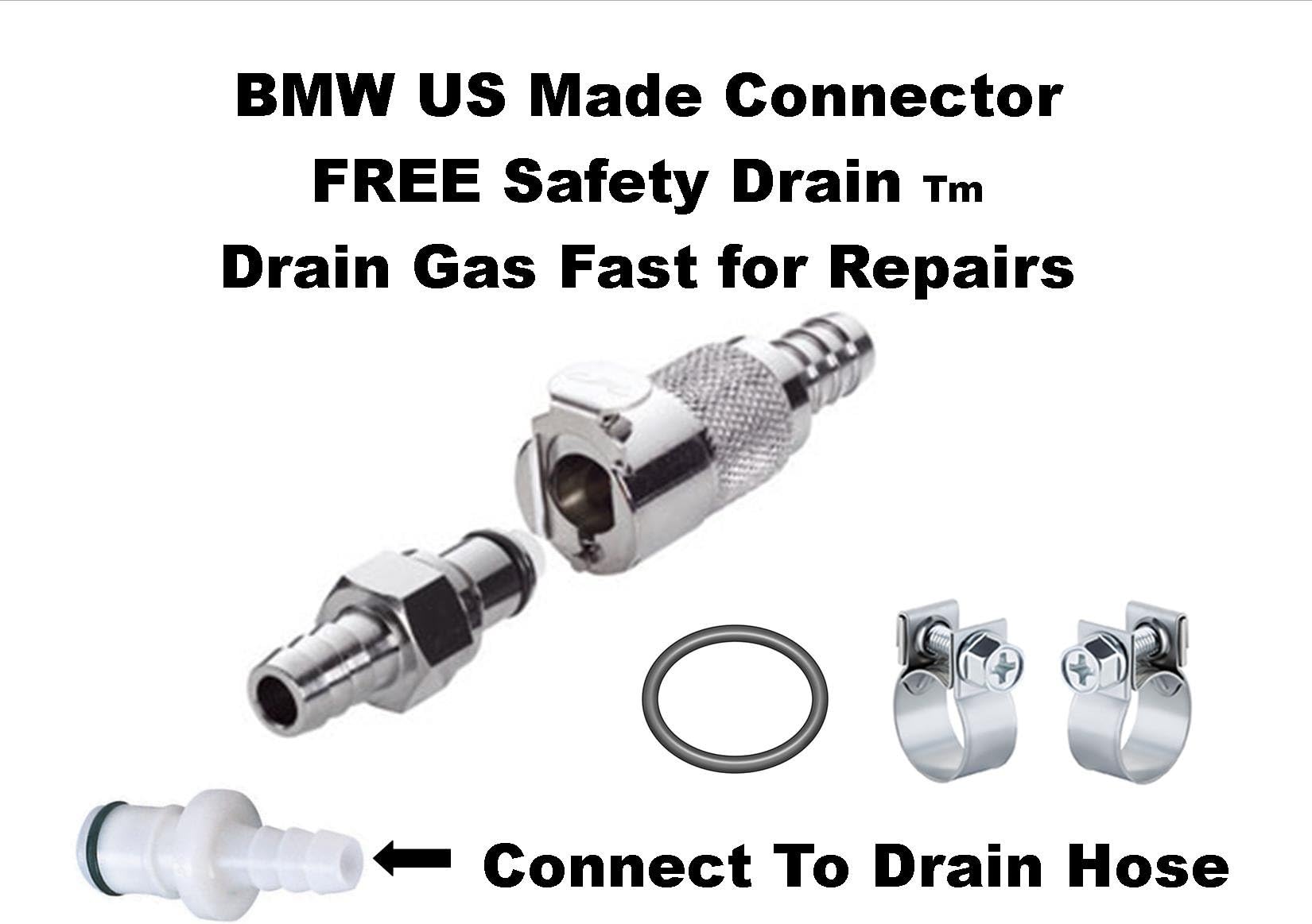 Safety Drain BMW R & K 5/16" Quick Disconnect OEM USA Made
