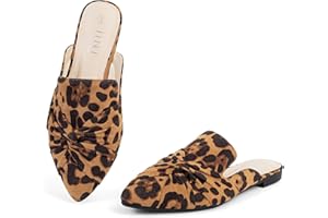 MUSSHOE Mules for Women Flats Comfortable Women Mules Backless Loafers with Knot