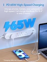 Meross 65W GaN Smart Power Strip 4 AC + 2 USB C + USB A WiFi 2.4GHz view 3
