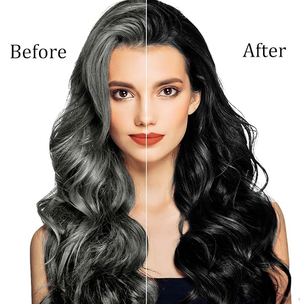 DYEING 221 BC FARNDU JET BLACK HAIR DYE SHAMPOO FOR WOMEN & MEN, 3 IN 1 NATURAL HERBAL COLOR SHAMPOO FOR 100% GRAY COVERAGE, AMMONIA & PARABEN FREE (500ML)