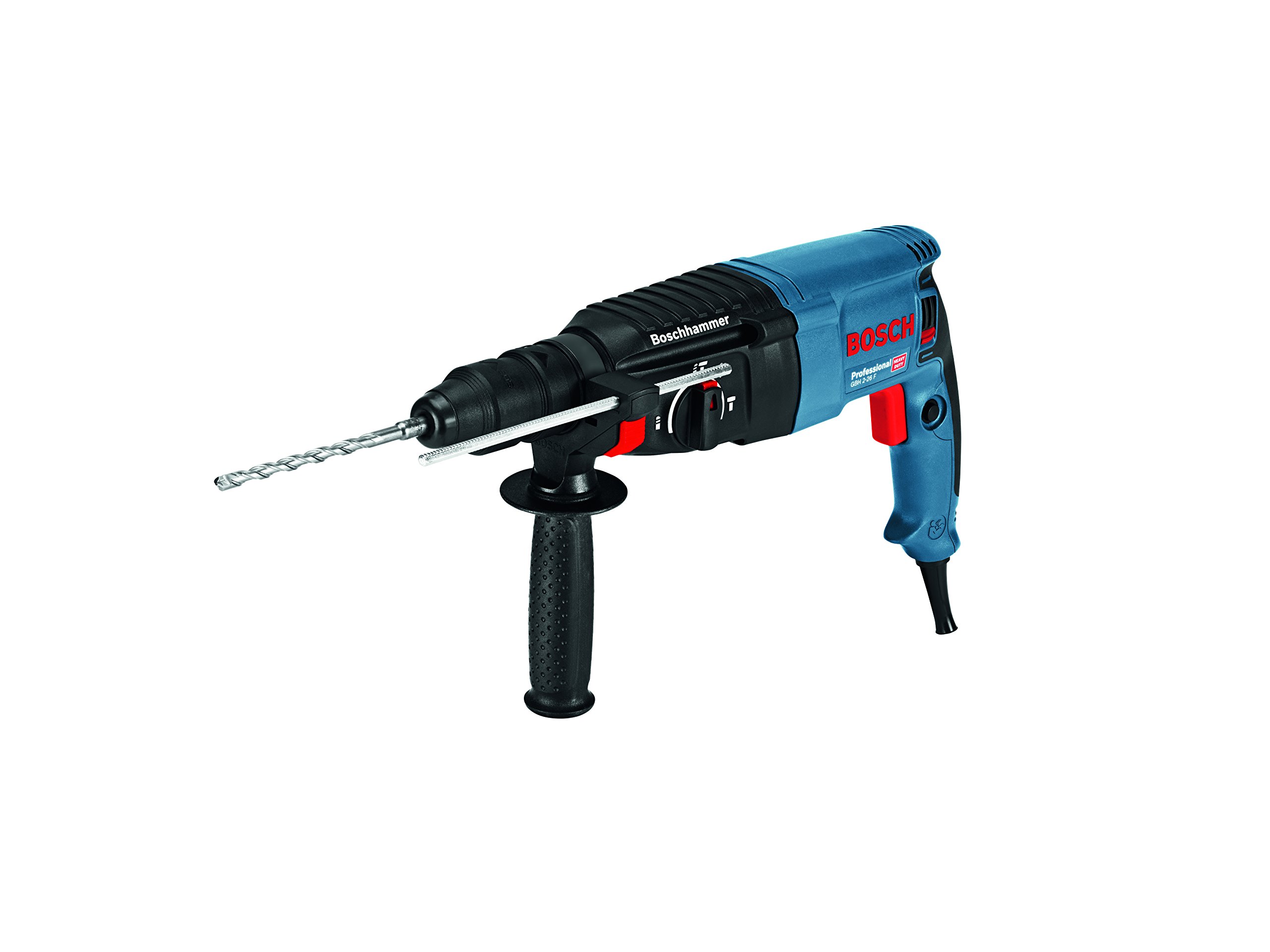 Bosch Professional Rotary Hammer GBH 2-26 F (230 V, SDS-Plus, 830 W, 2,7 J, Including Auxiliary Handle, Quick Change Chuck, Depth Stop, SDS Plus Quick-Change Chuck, Carrying Case)