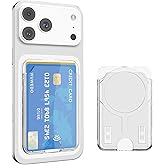 Wuwedo Clear Magnetic Wallet Compatible with MagSafe for iPhone, Holds 1-3 Cards, Compatible with iPhone 17/16/15/14/13/12, MagSafe-Case, Anti-yellowing Hard Card Holder