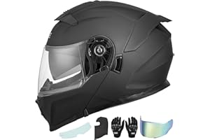 OUMURS Modular Motorcycle Helmets Full Face Flip up Street Bike Motorcycle Helmet for Unisex Adult Model 912