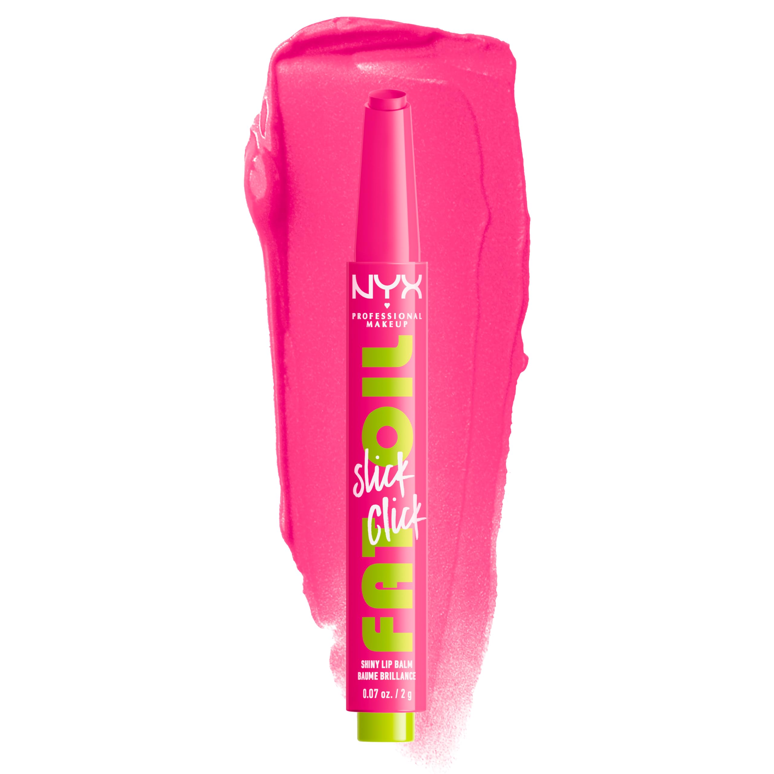 NYX Professional Makeup Lip Balm, A Hint of Colour, Infused with Oils for Long Lasting Hydration, Lightweight & Vegan Formula, Fat Oil Slick Click, Thriving