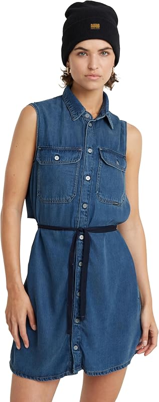 Para Mujer Vestido Soft Cargo, Azul (Faded Whirlpool D24872-D548-G645), M